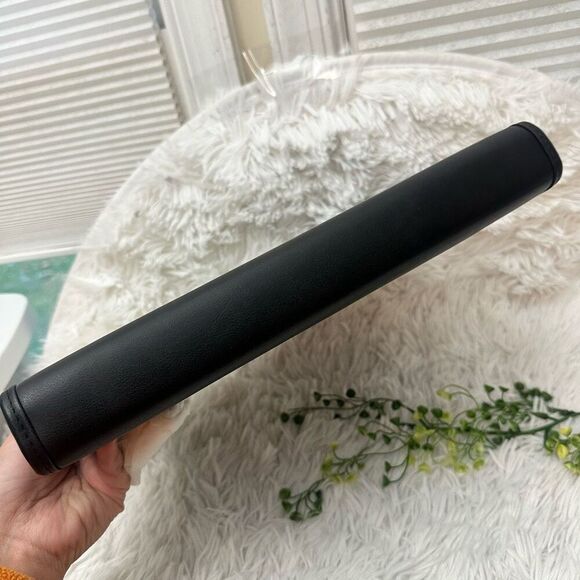 Foray 3 Ring Black Faux Leather Padfolio Binder 1” Ring NEW 13” x 11” Organizer - Picture 9 of 9